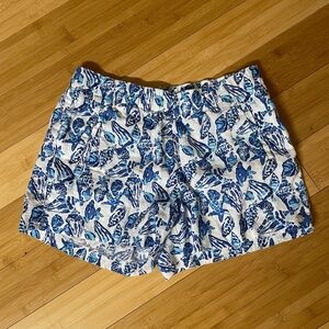 (Mint Condition) Lilly Pulitzer "Shell Collector" Linen 4' Lilo Shorts